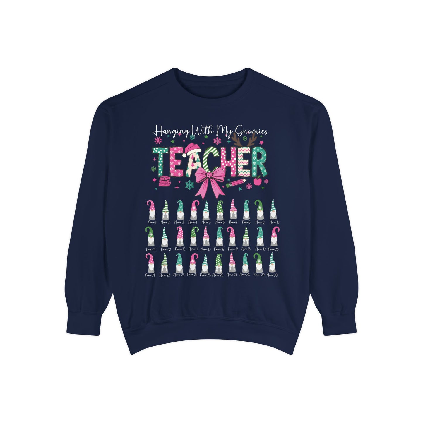 Custom Teacher Christmas Sweatshirt Gift (Add student names)