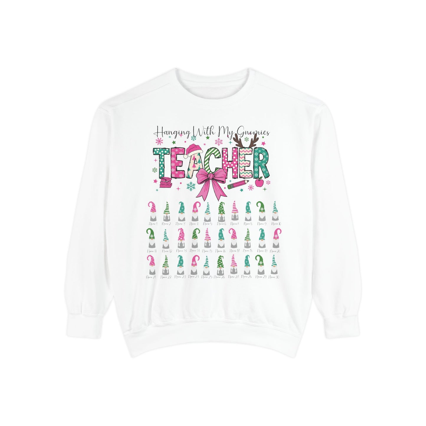 Custom Teacher Christmas Sweatshirt Gift (Add student names)