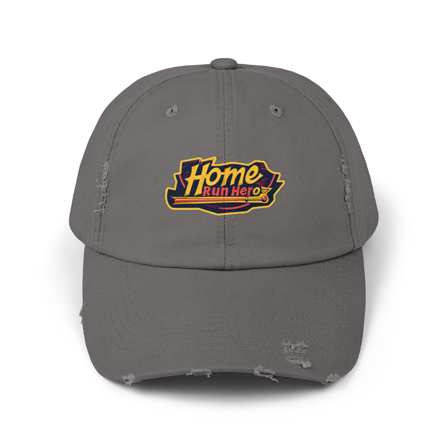 Baseball Home Run Hero Unisex Distressed Cap