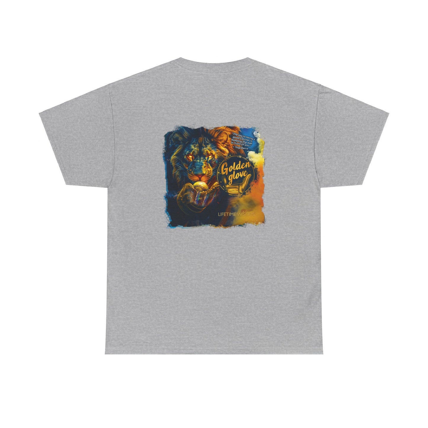 Baseball Golden Glove Lion - Adult Unisex Heavy Cotton Tee