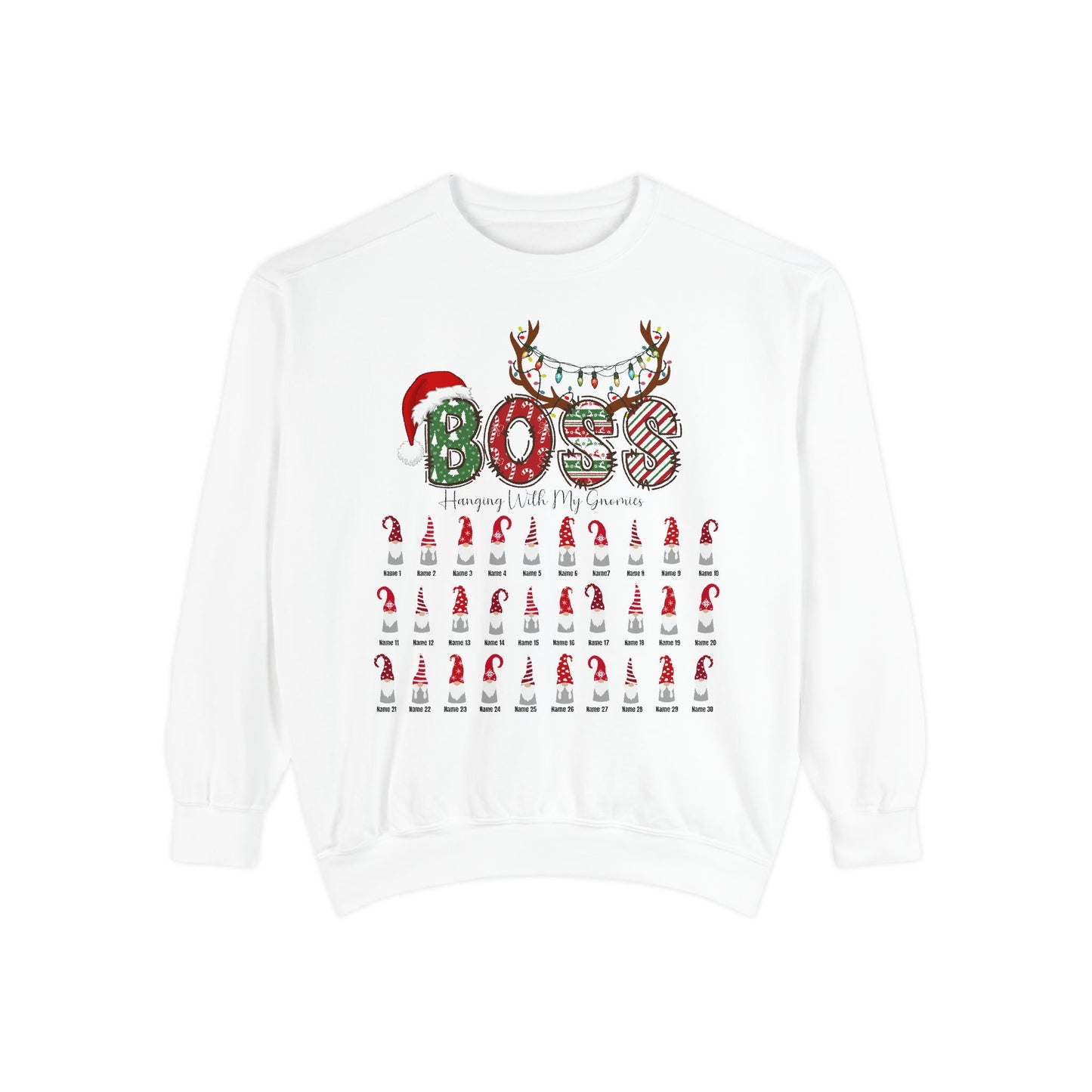 Custom Boss Christmas Sweatshirt Gift (Add team names)