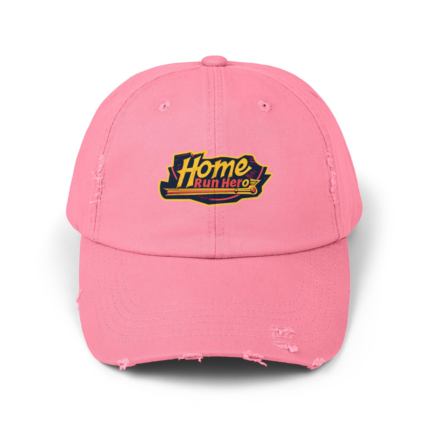 Baseball Home Run Hero Unisex Distressed Cap