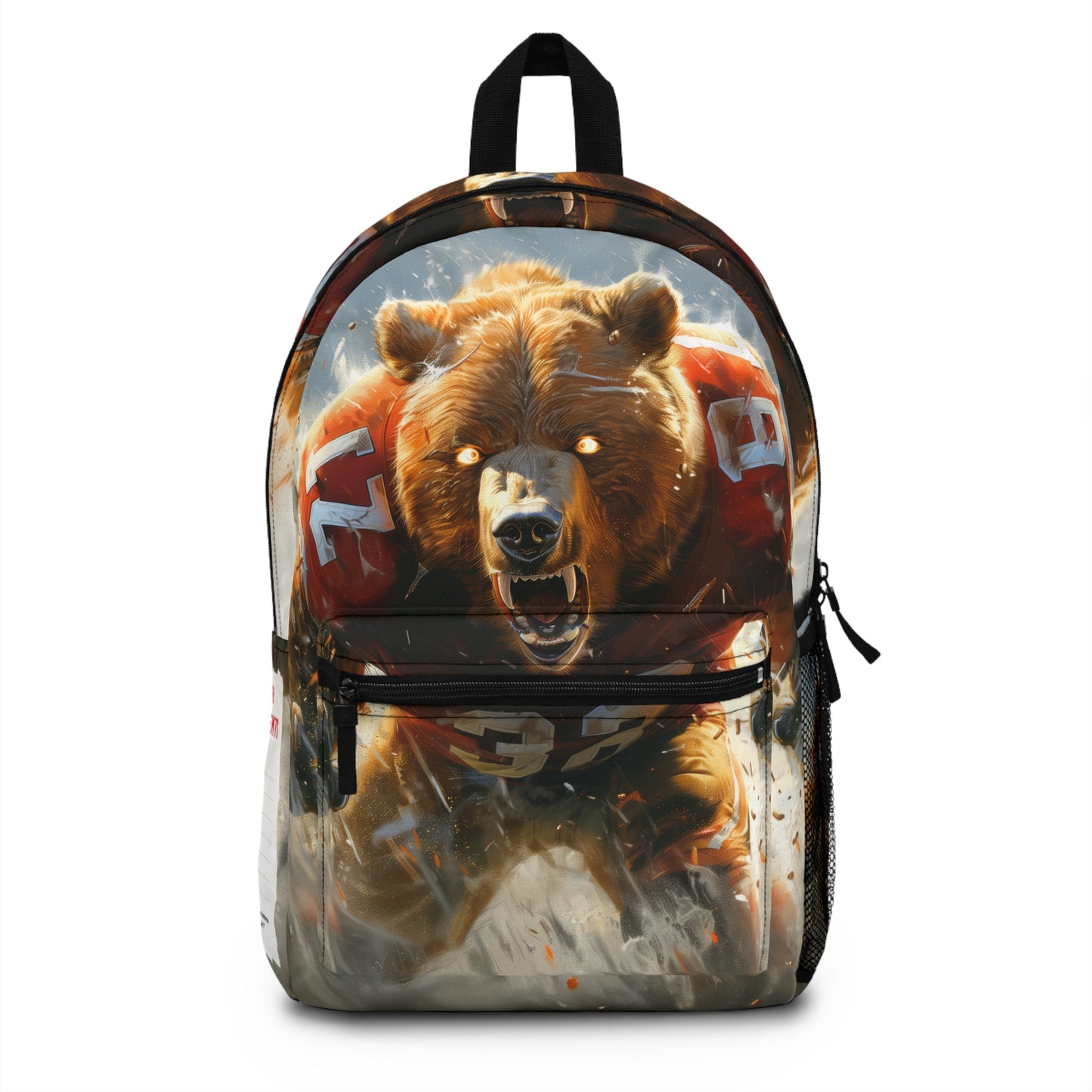 Football Bear Write & Wear Personalized Inspiration Backpack, Jerry Rice Quote, back to school, birthday, football gift, travel bag, bears