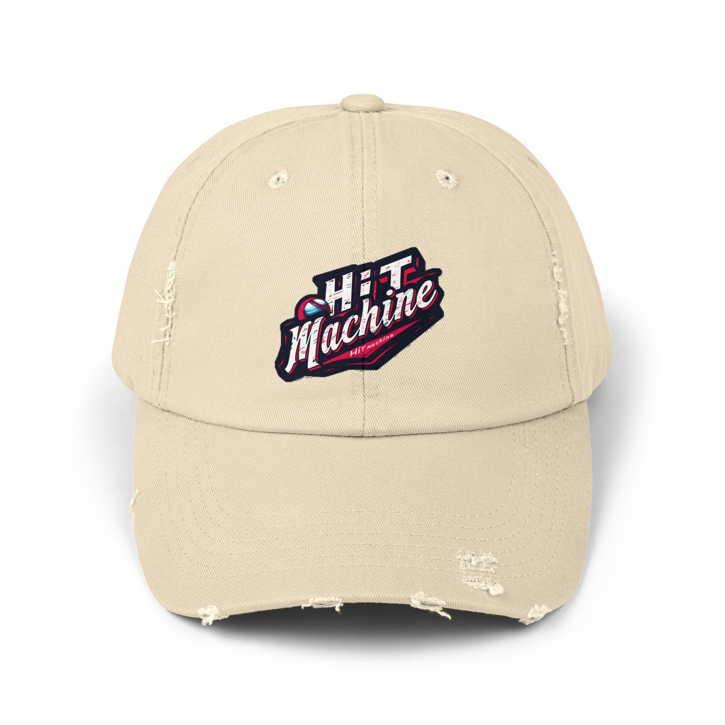 Baseball Hit Machine - Unisex Distressed Cap by Lifetime Wishes