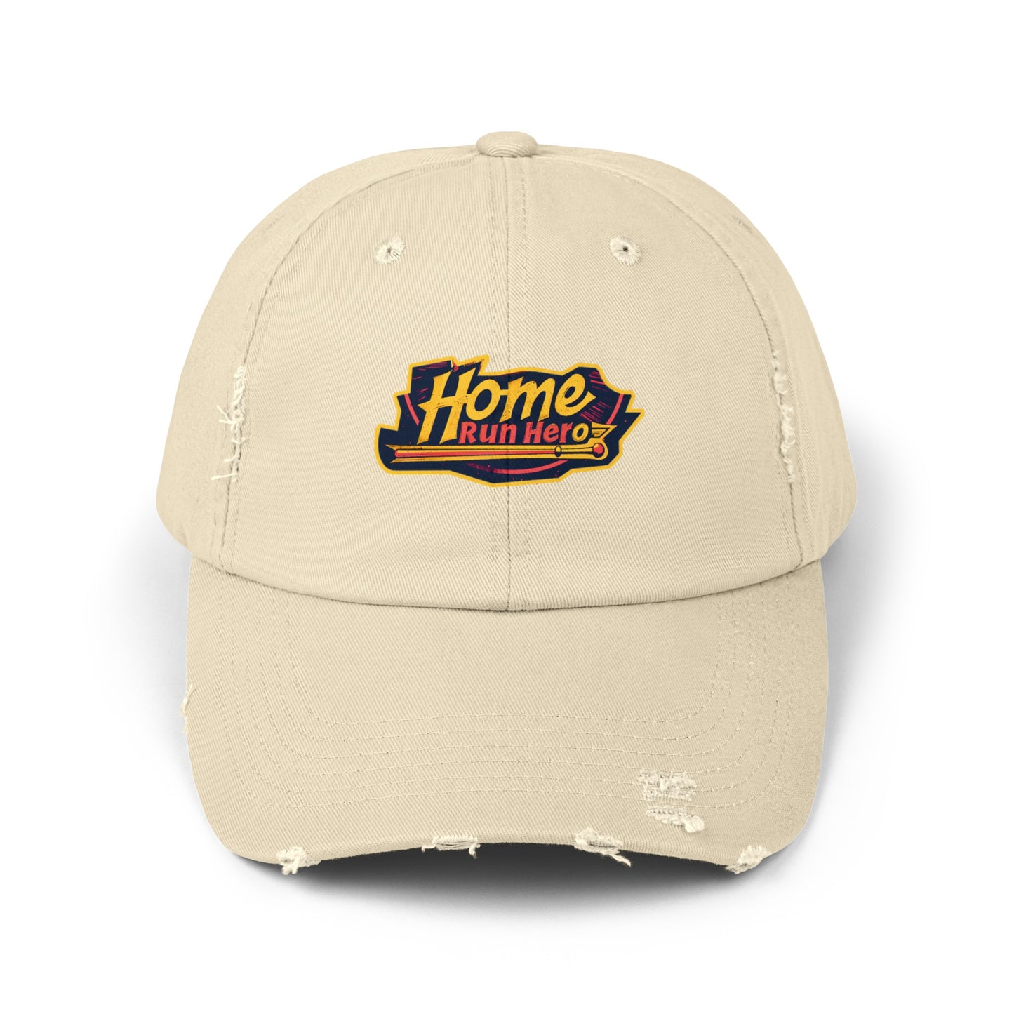 Baseball Home Run Hero Unisex Distressed Cap