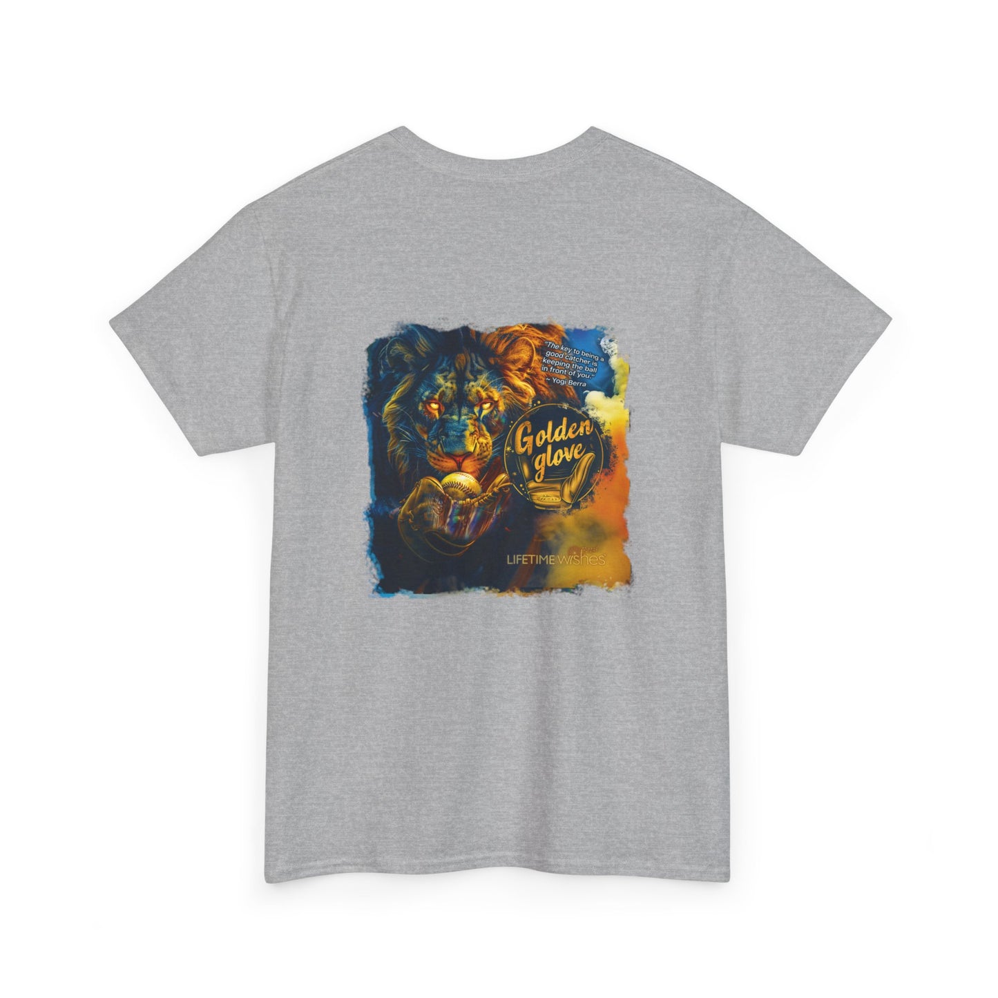 Baseball Golden Glove Lion - Adult Unisex Heavy Cotton Tee