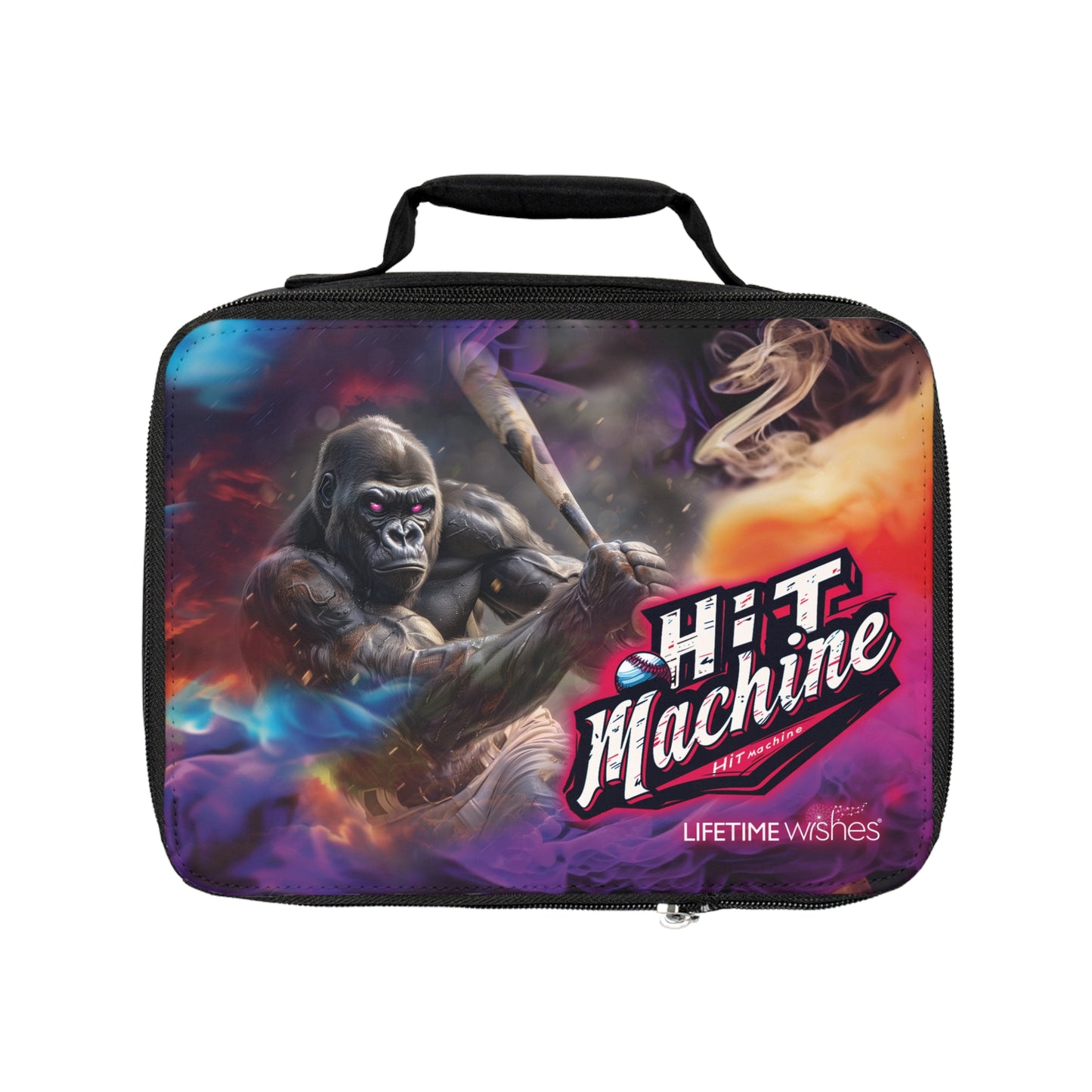 Baseball Hit Machine Gorilla Lunch Bag , Insulated Kids Lunch Box, Baseball Accessories, Baseball Gear, Cute Gift, Baseball Player Gift