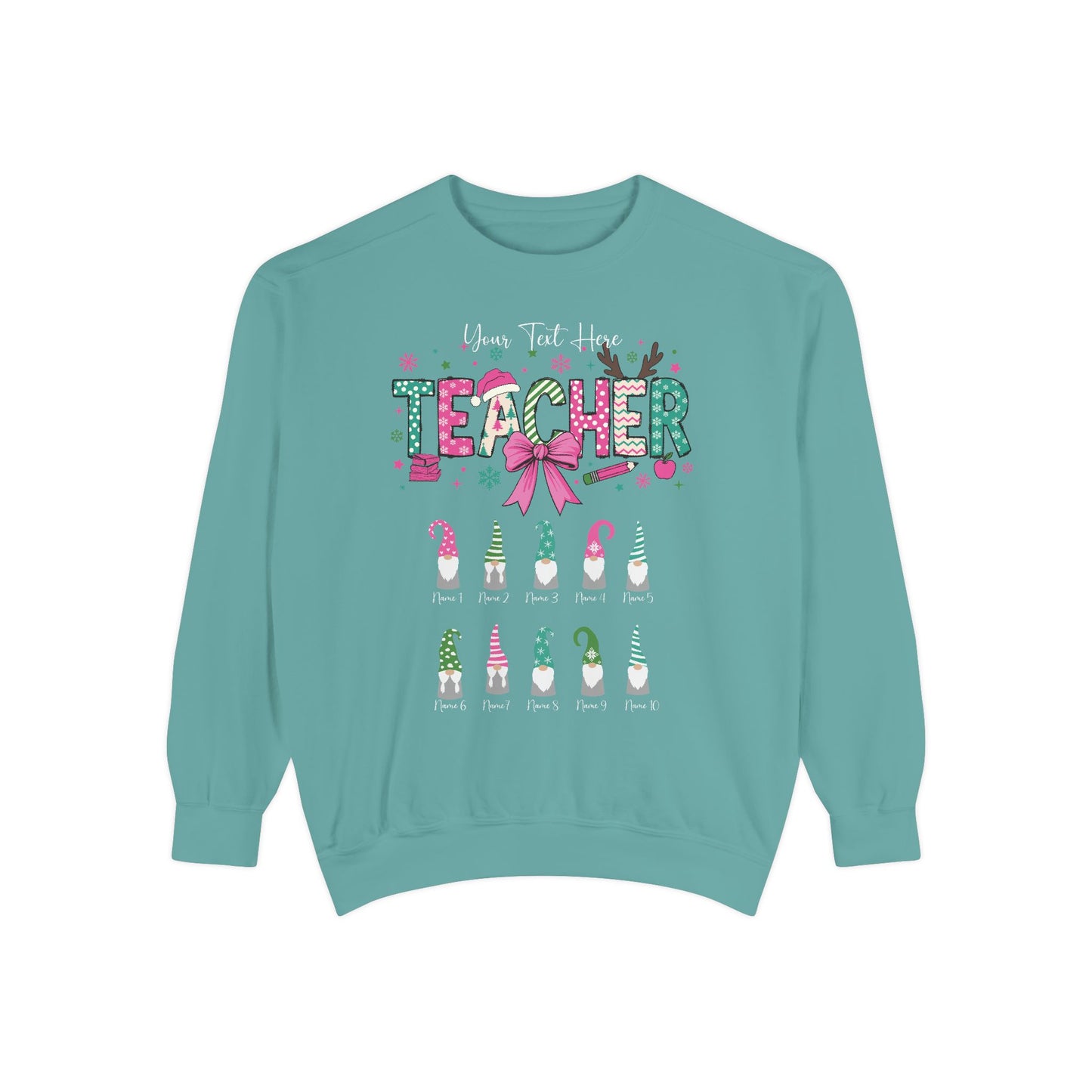 Custom Teacher Christmas Sweatshirt Gift (Add student names)