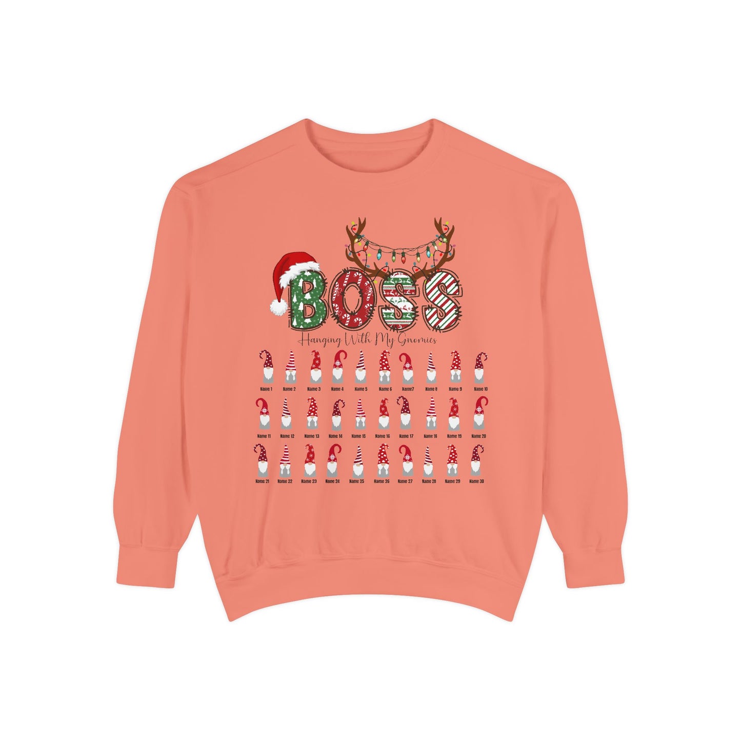 Custom Boss Christmas Sweatshirt Gift (Add team names)