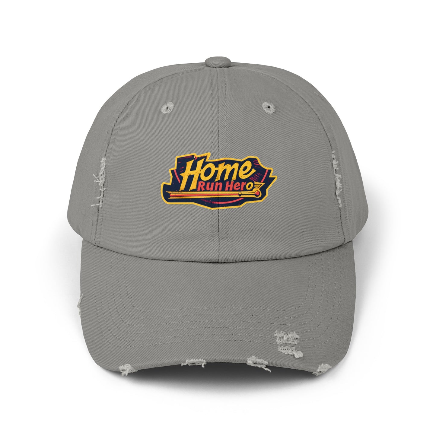 Baseball Home Run Hero Unisex Distressed Cap