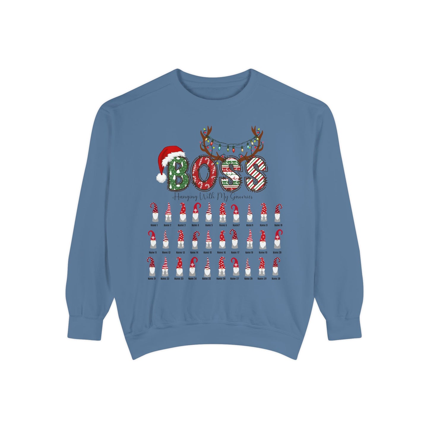 Custom Boss Christmas Sweatshirt Gift (Add team names)