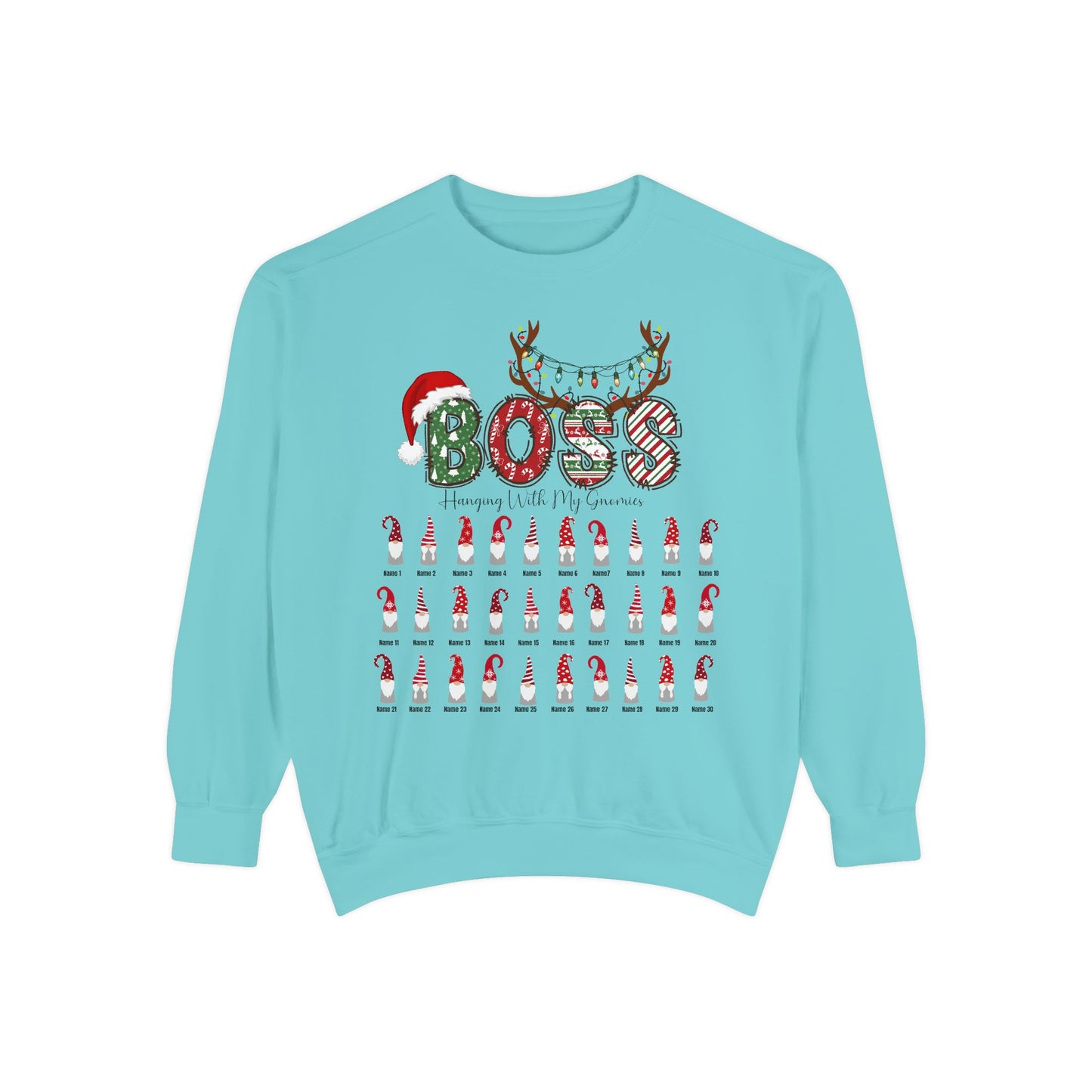 Custom Boss Christmas Sweatshirt Gift (Add team names)