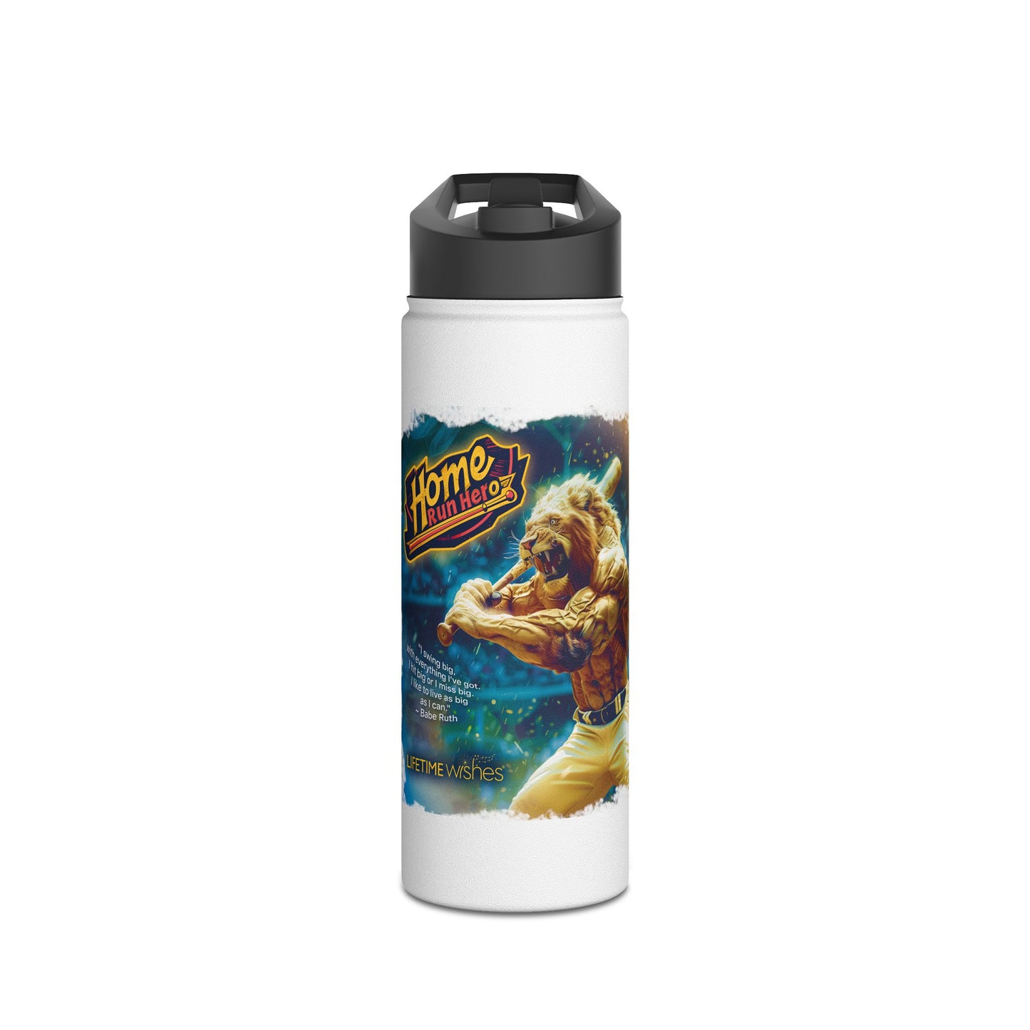 Golden Glove Lion - Stainless Steel Water Bottle, Standard Lid