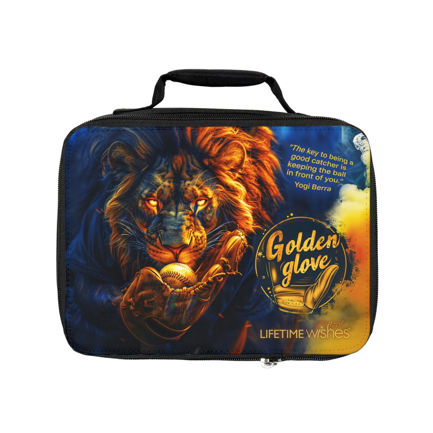 Baseball Golden Glove Lion Lunch Bag, Insulated Kids Lunch Box, Baseball Accessories, Baseball Gear, Baseball Gift