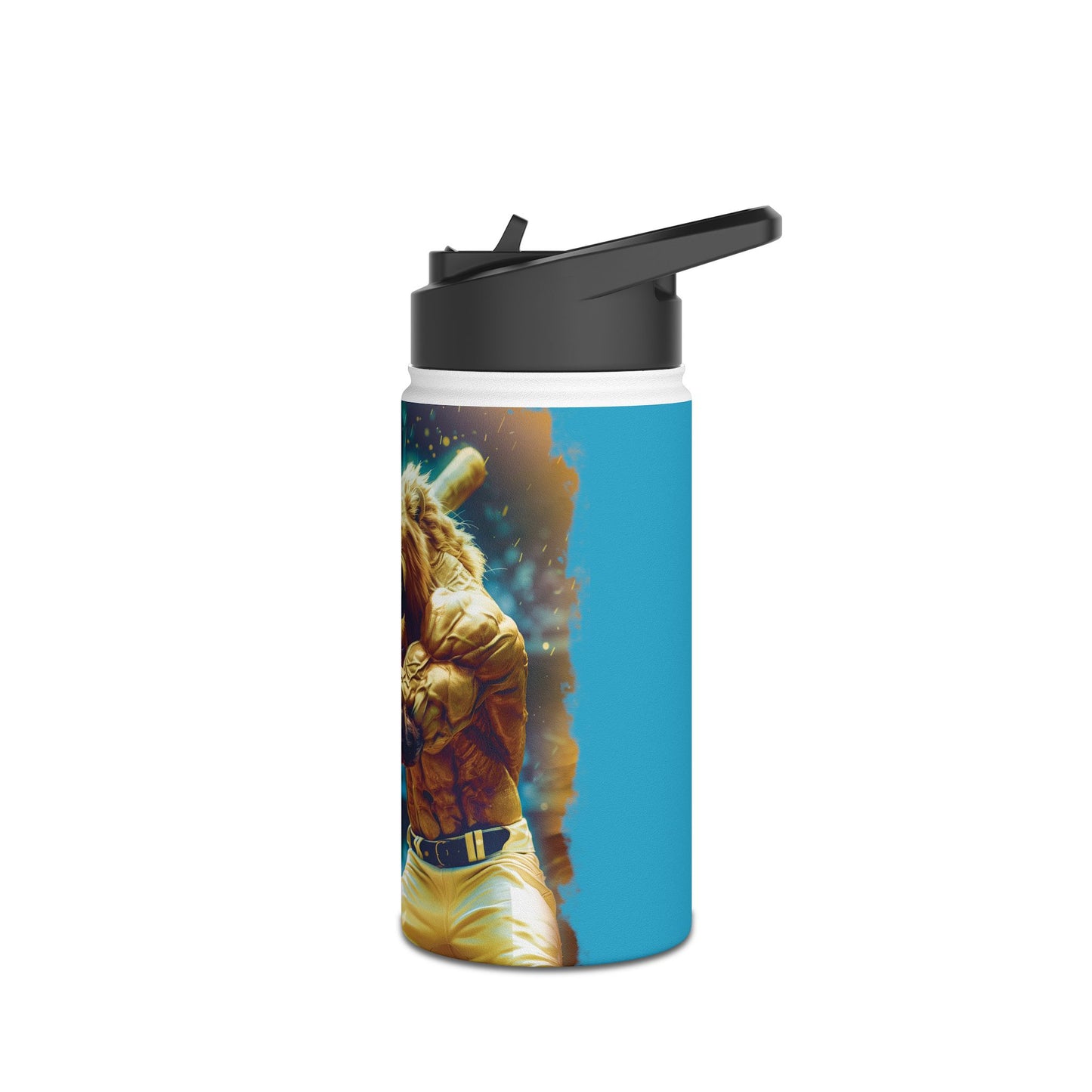 HomeRun Hero Lion - Stainless Steel Water Bottle, Standard Lid