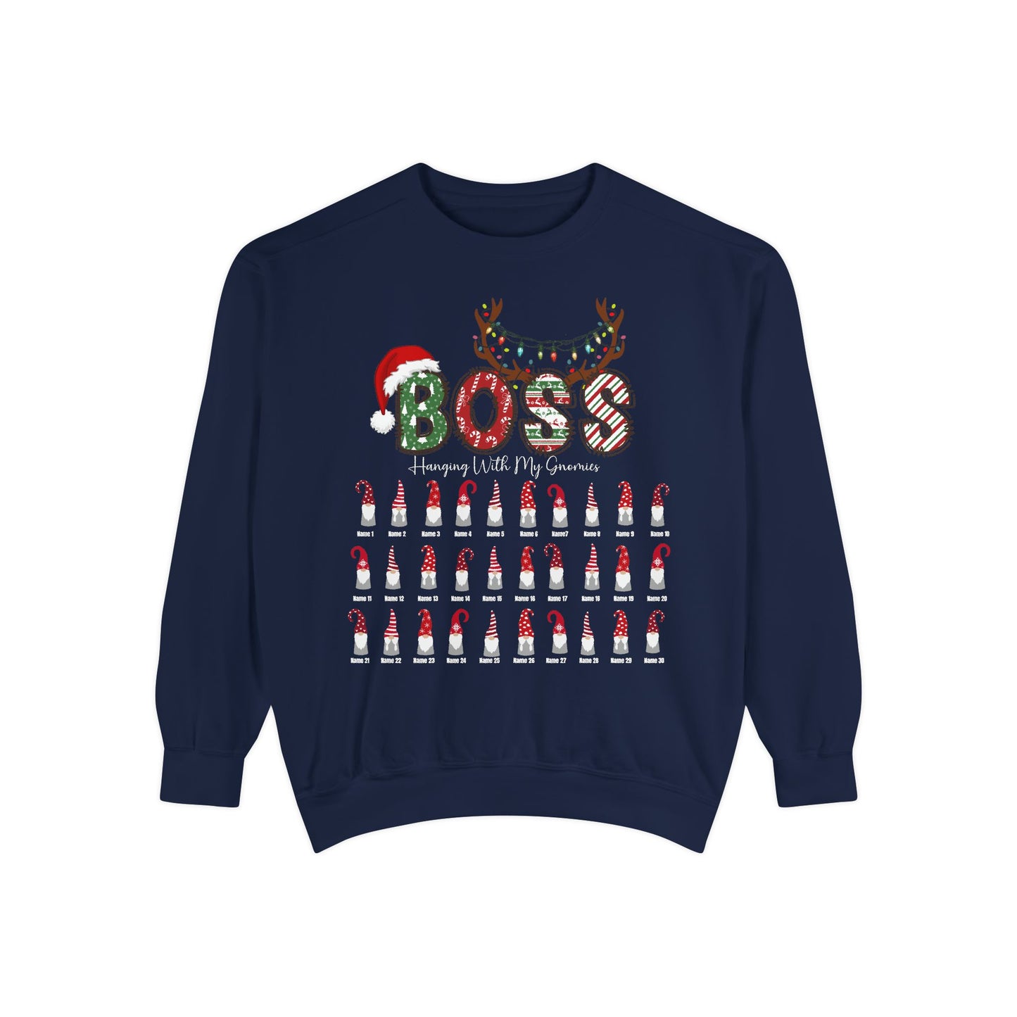 Custom Boss Christmas Sweatshirt Gift (Add team names)