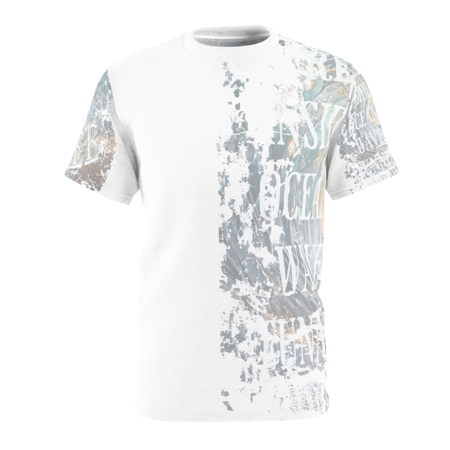 Ride Free Ocean Wave Tunnel Sunset Unisex Cut & Sew Tee (AOP), Surf Shirt, Surfer Gift