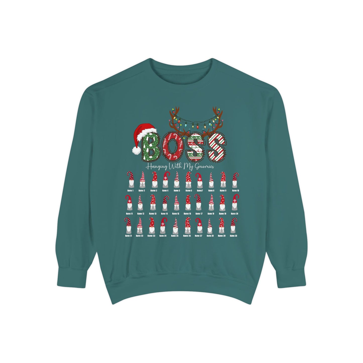 Custom Boss Christmas Sweatshirt Gift (Add team names)