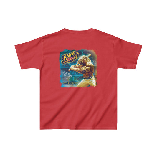 Baseball Homerun Hero Lion - Kids Heavy Cotton™ Tee by Lifetime Wishes