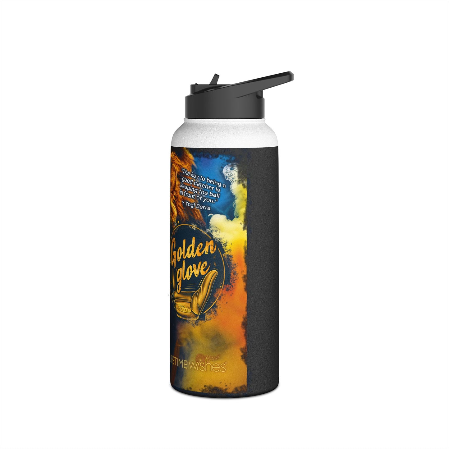 Golden Glove Lion - Stainless Steel Water Bottle, Standard Lid