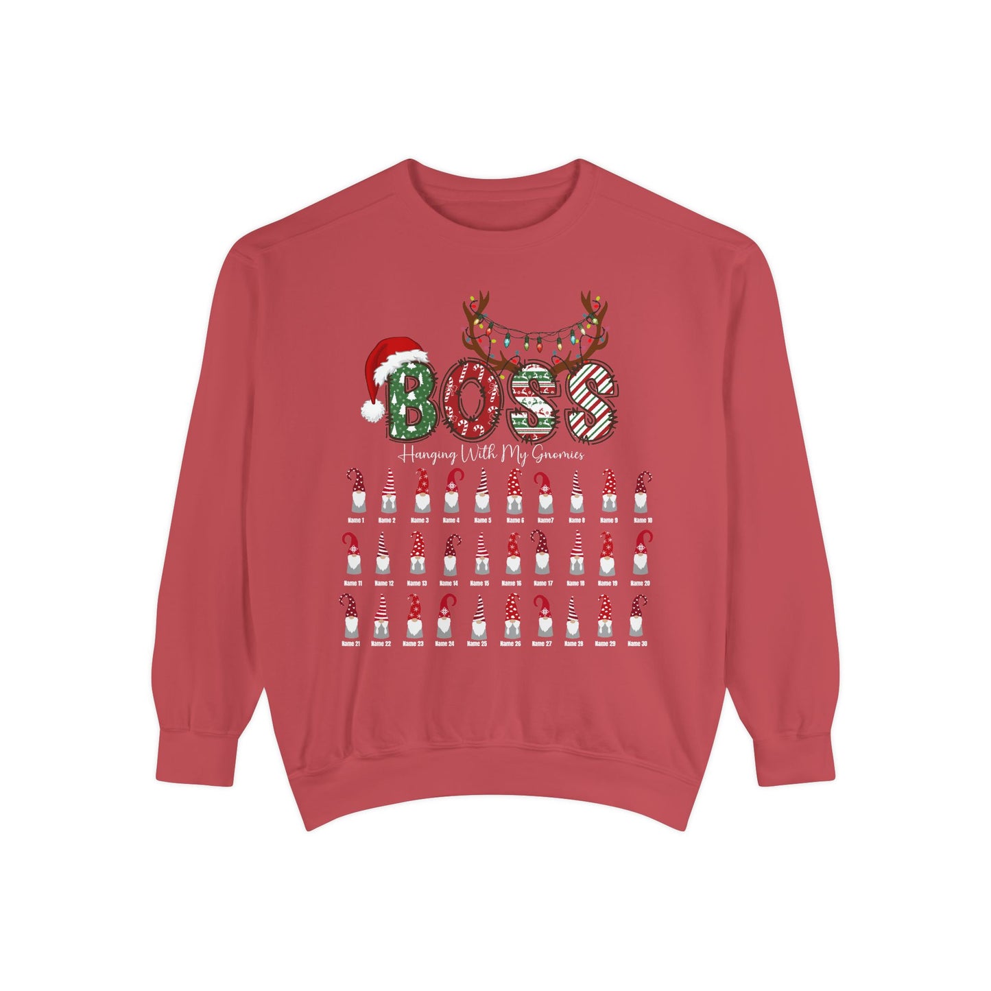 Custom Boss Christmas Sweatshirt Gift (Add team names)