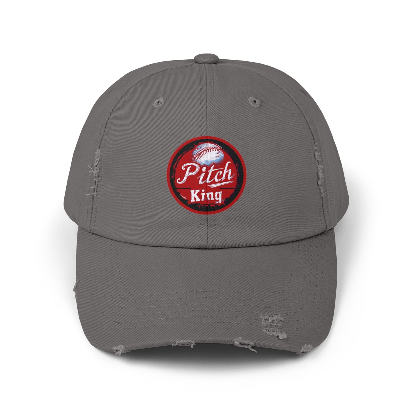 Pitch King Baseball - Unisex Distressed Cap by Lifetime Wishes