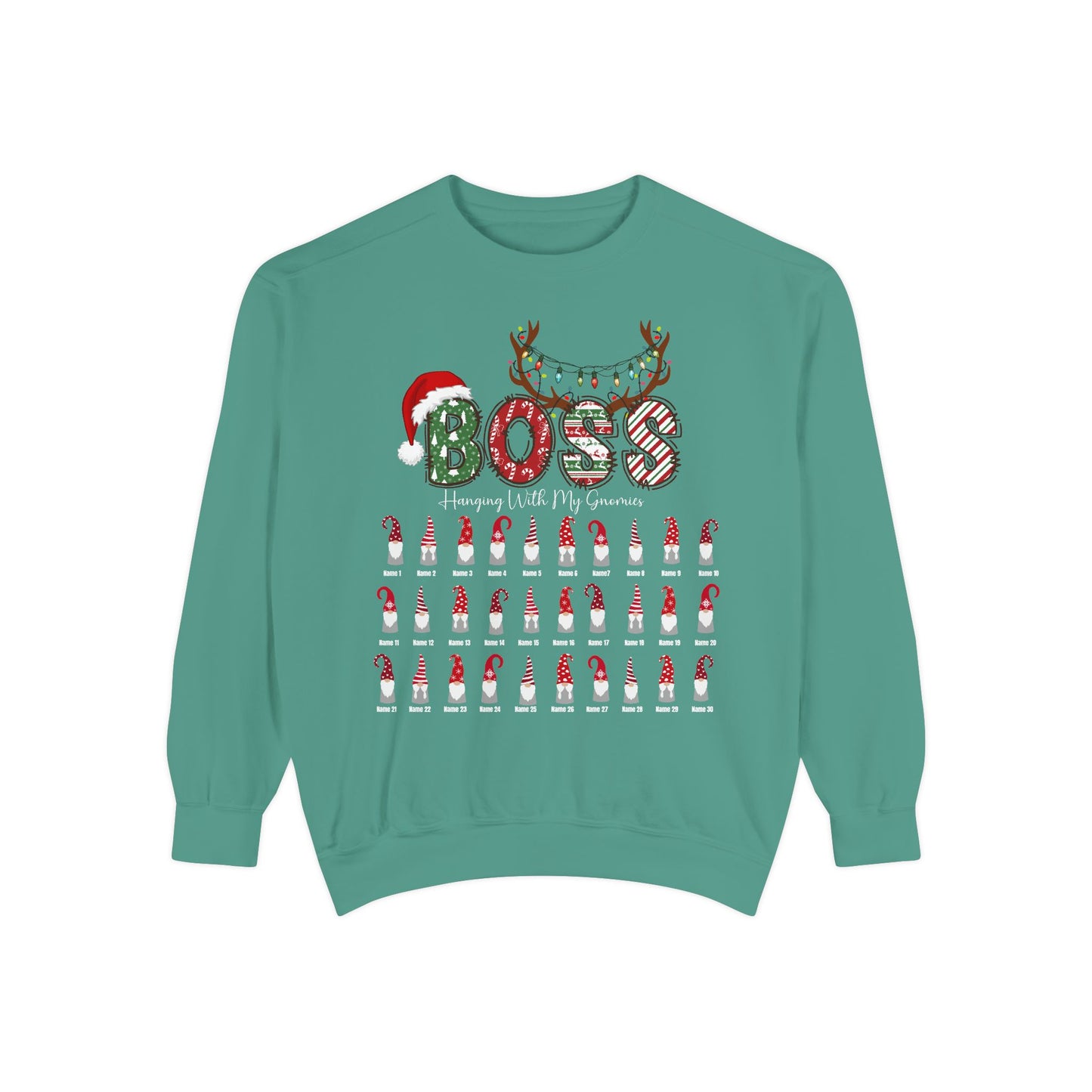 Custom Boss Christmas Sweatshirt Gift (Add team names)