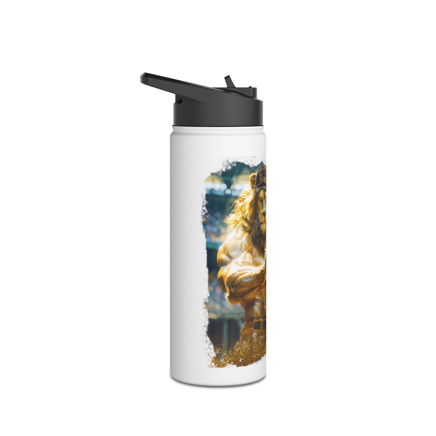 Pitch King Lion - Stainless Steel Water Bottle, Standard Lid