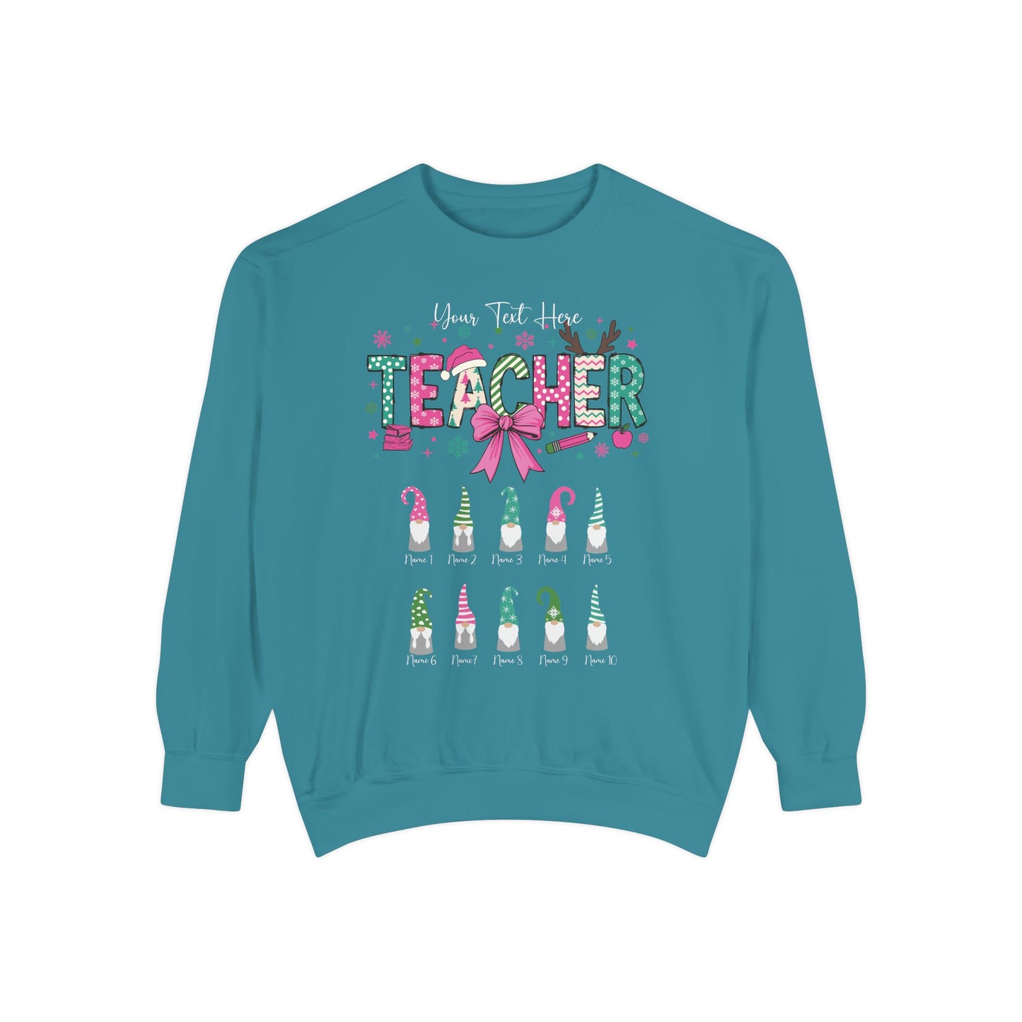 Custom Teacher Christmas Sweatshirt Gift (Add student names)