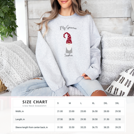 Personalized "Hanging with My Gnomies" Holiday Christmas Sweatshirt