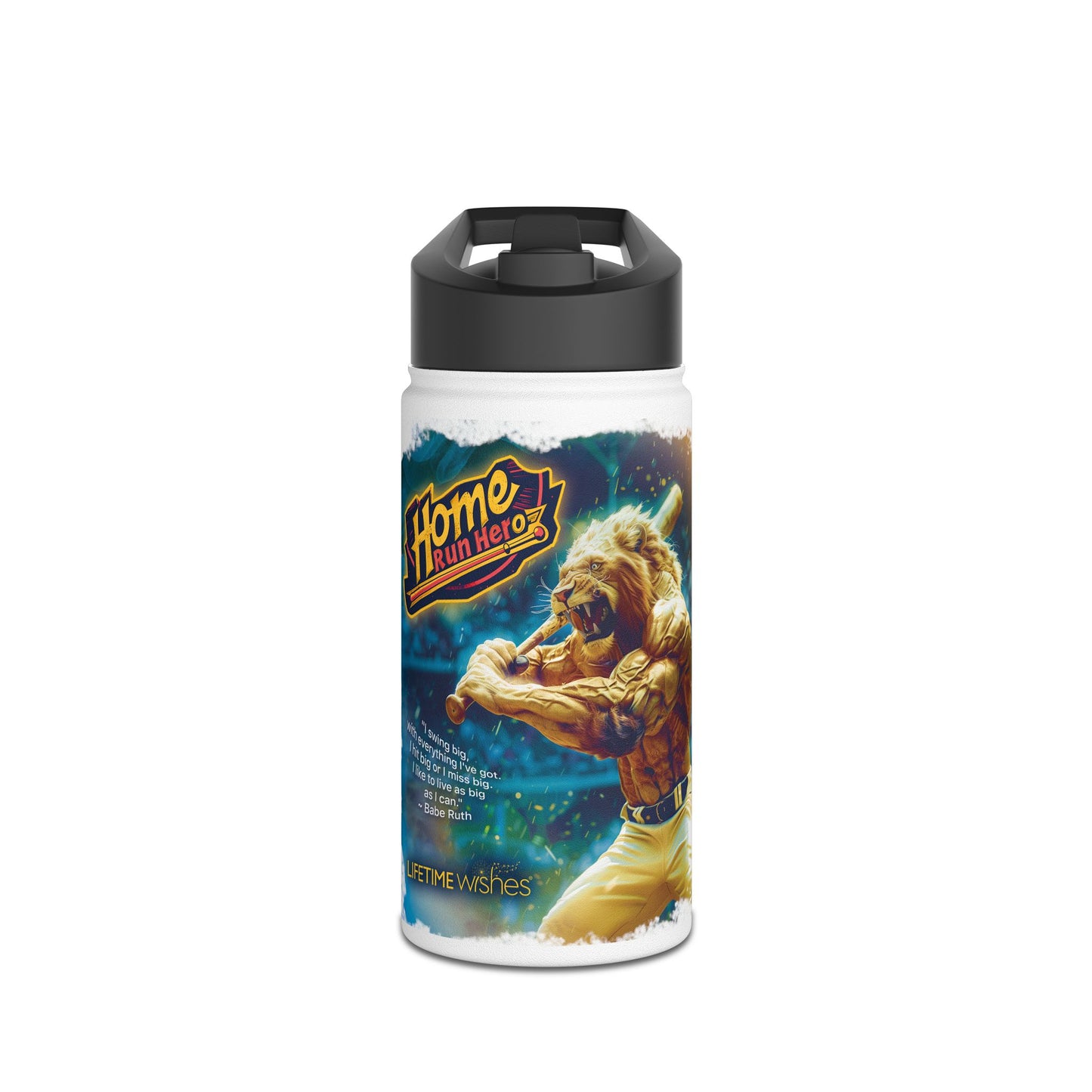 Golden Glove Lion - Stainless Steel Water Bottle, Standard Lid