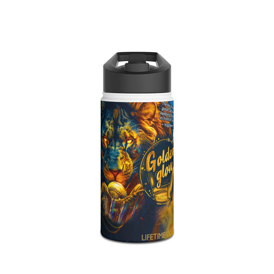 Golden Glove Lion - Stainless Steel Water Bottle, Standard Lid