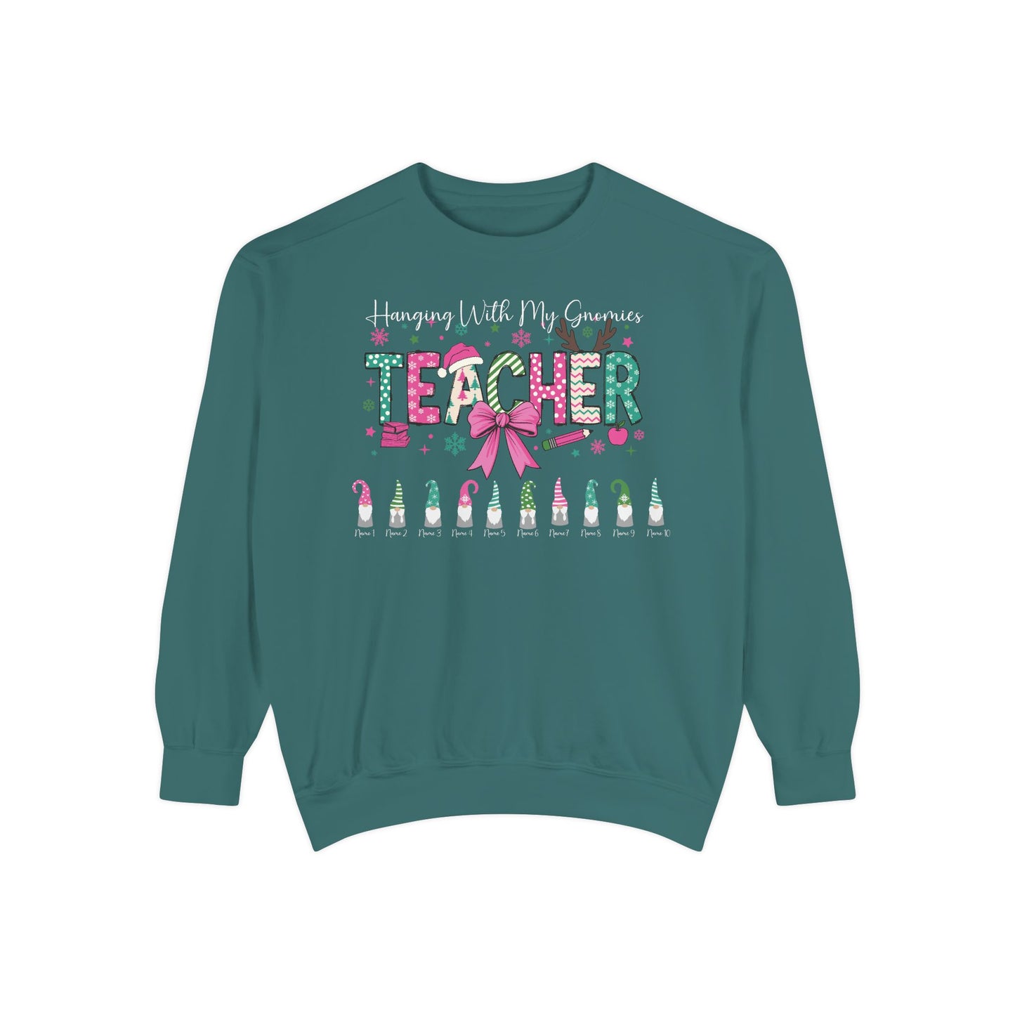 Custom Teacher Christmas Sweatshirt Gift (Add student names)