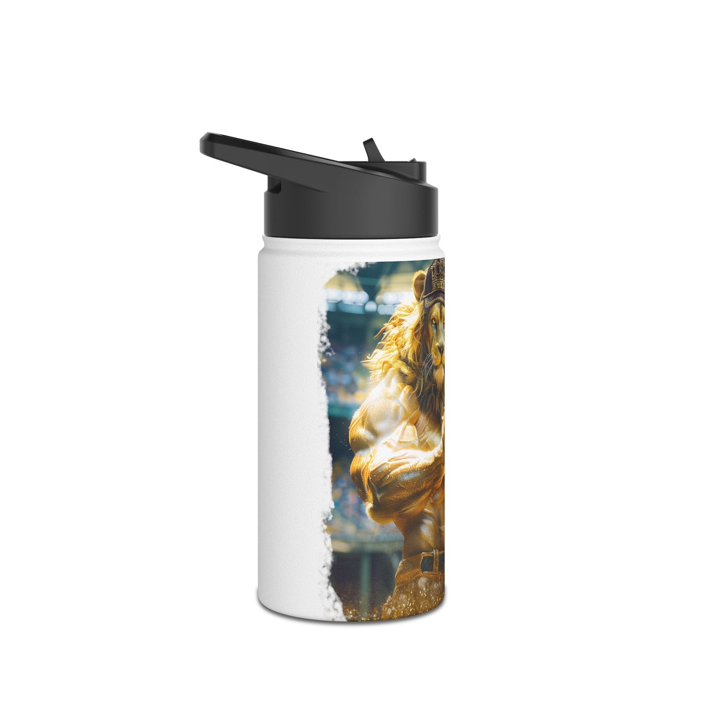 Pitch King Lion - Stainless Steel Water Bottle, Standard Lid