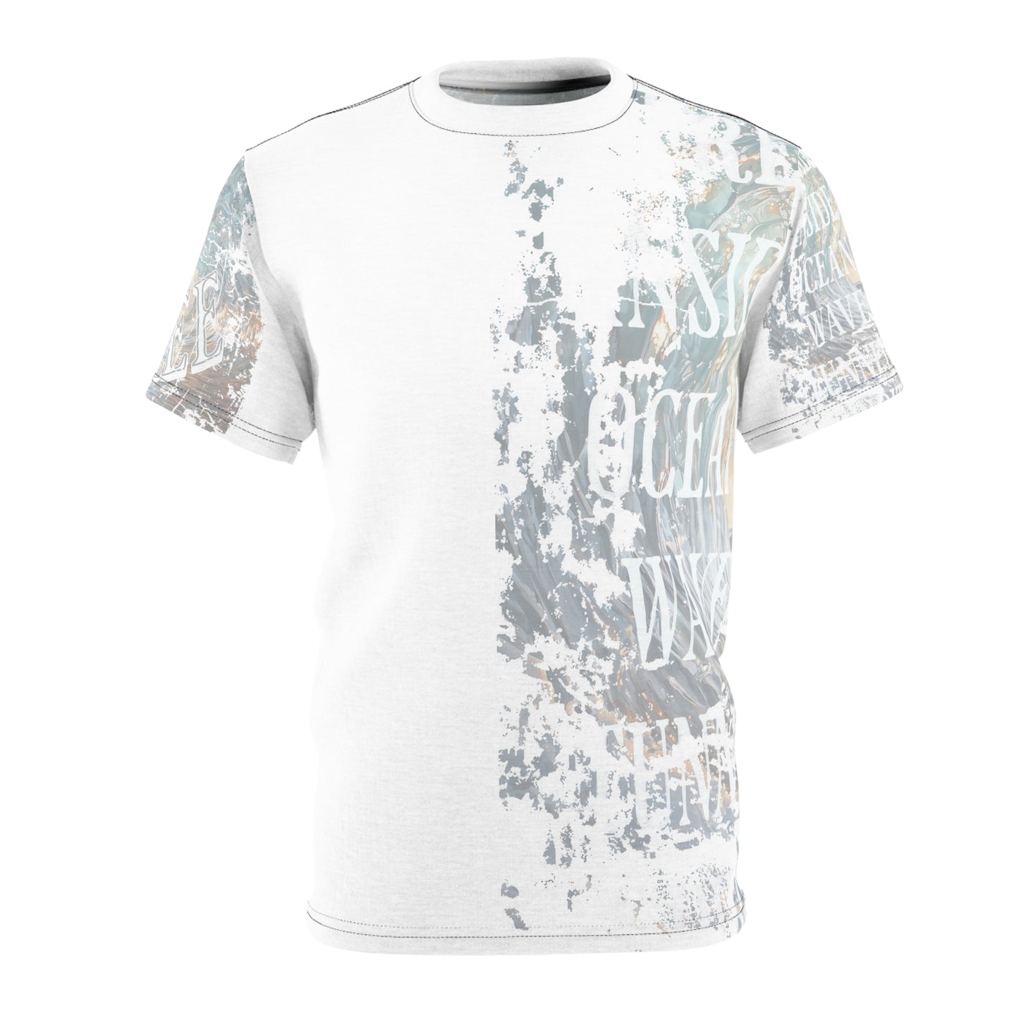 Ride Free Ocean Wave Tunnel Sunset Unisex Cut & Sew Tee (AOP), Surf Shirt, Surfer Gift