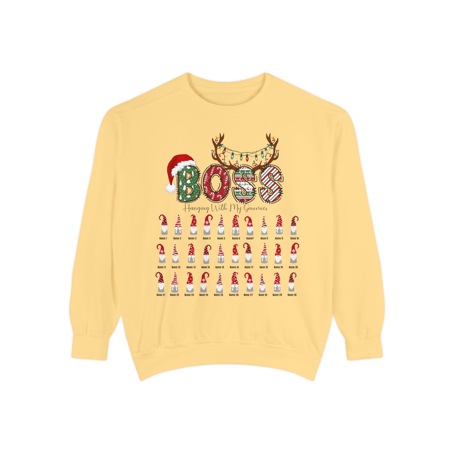 Custom Boss Christmas Sweatshirt Gift (Add team names)