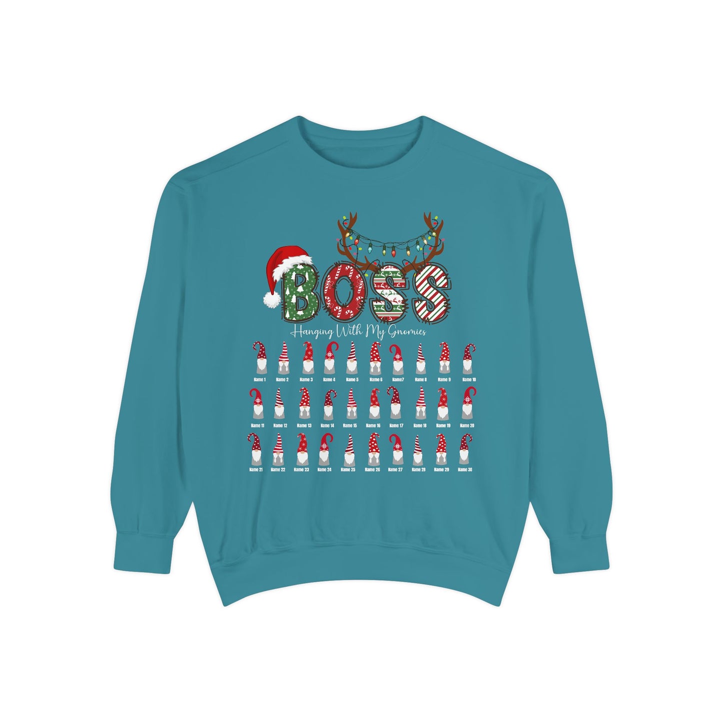 Custom Boss Christmas Sweatshirt Gift (Add team names)