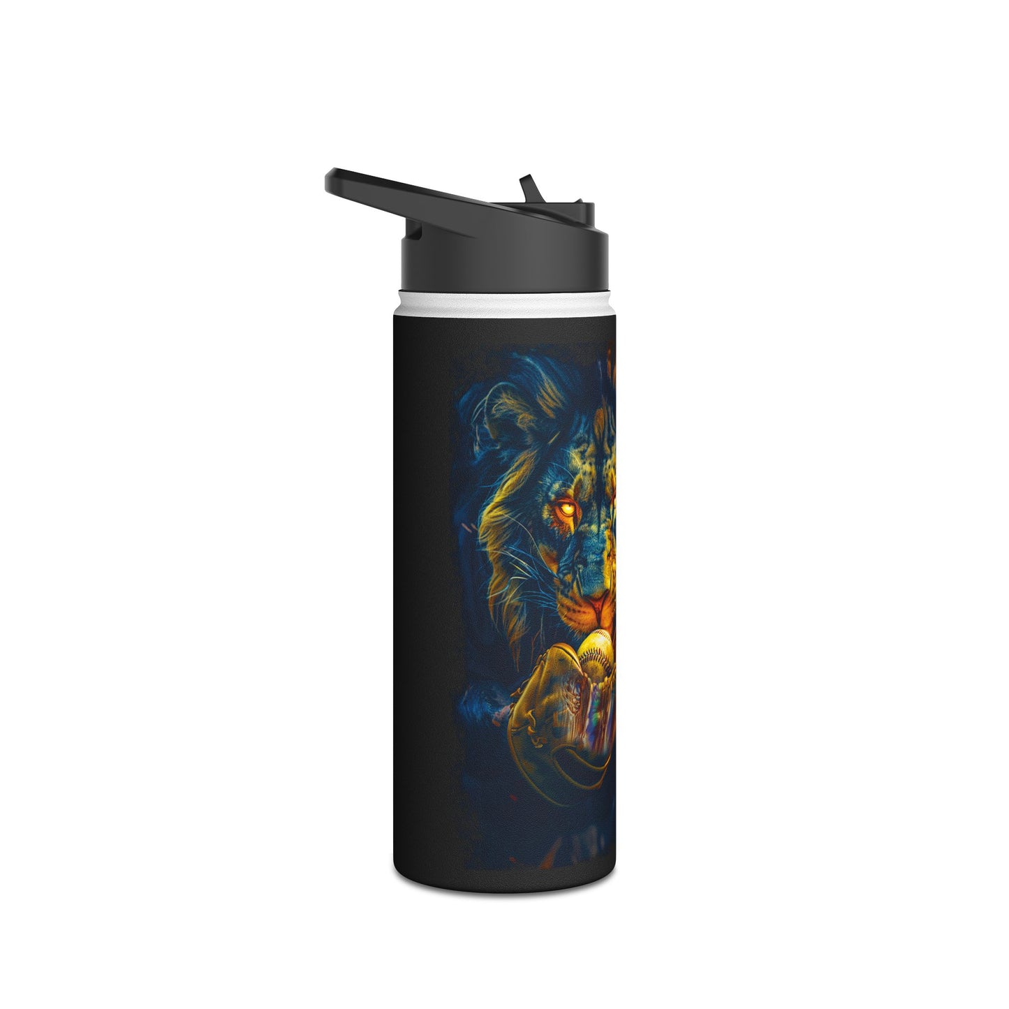 Golden Glove Lion - Stainless Steel Water Bottle, Standard Lid