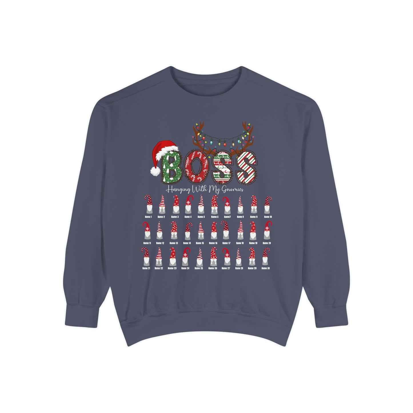 Custom Boss Christmas Sweatshirt Gift (Add team names)