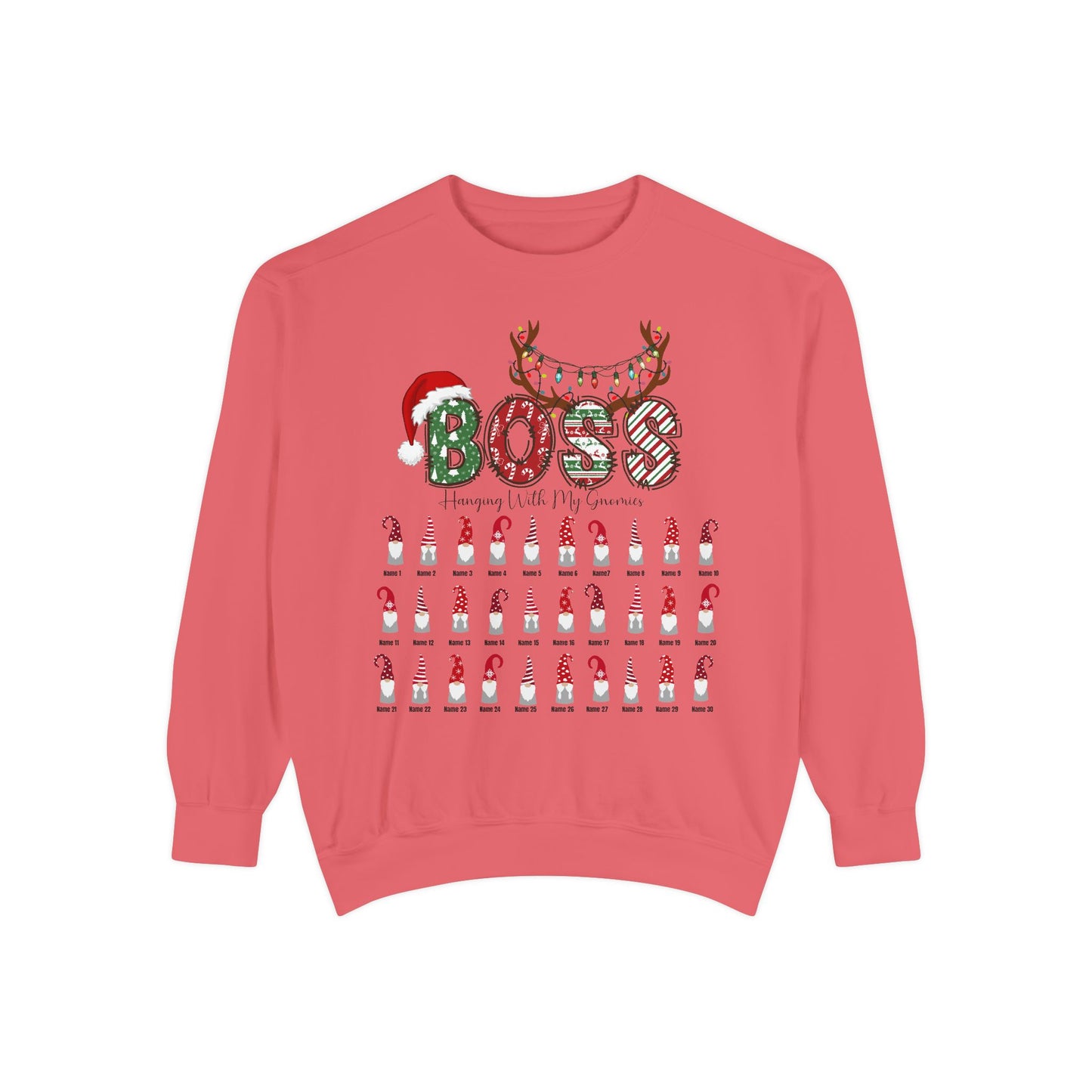 Custom Boss Christmas Sweatshirt Gift (Add team names)