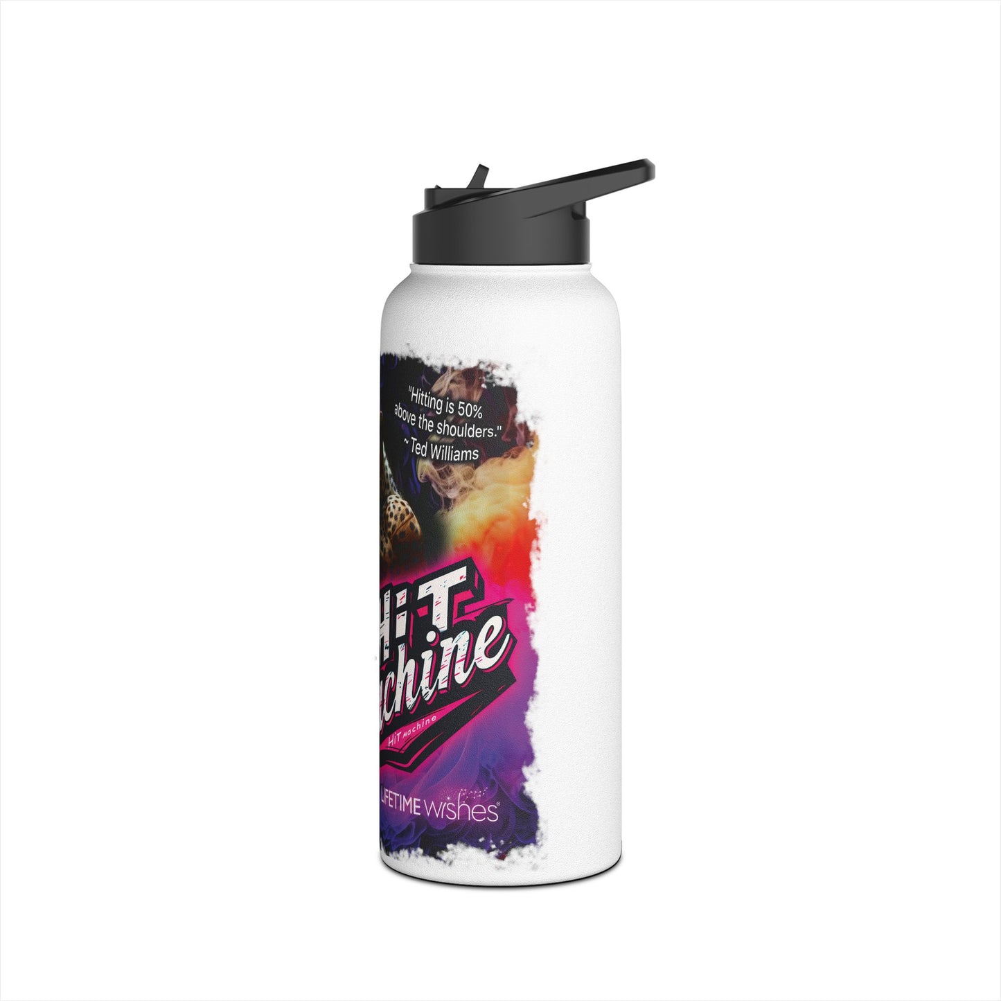 Baseball Hit Machine Cheetah - Stainless Steel Water Bottle, Standard Lid