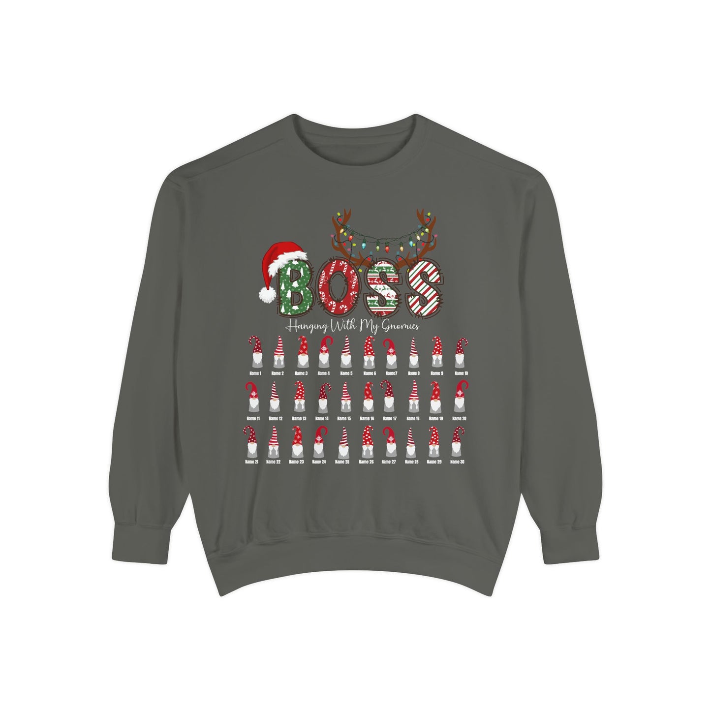 Custom Boss Christmas Sweatshirt Gift (Add team names)