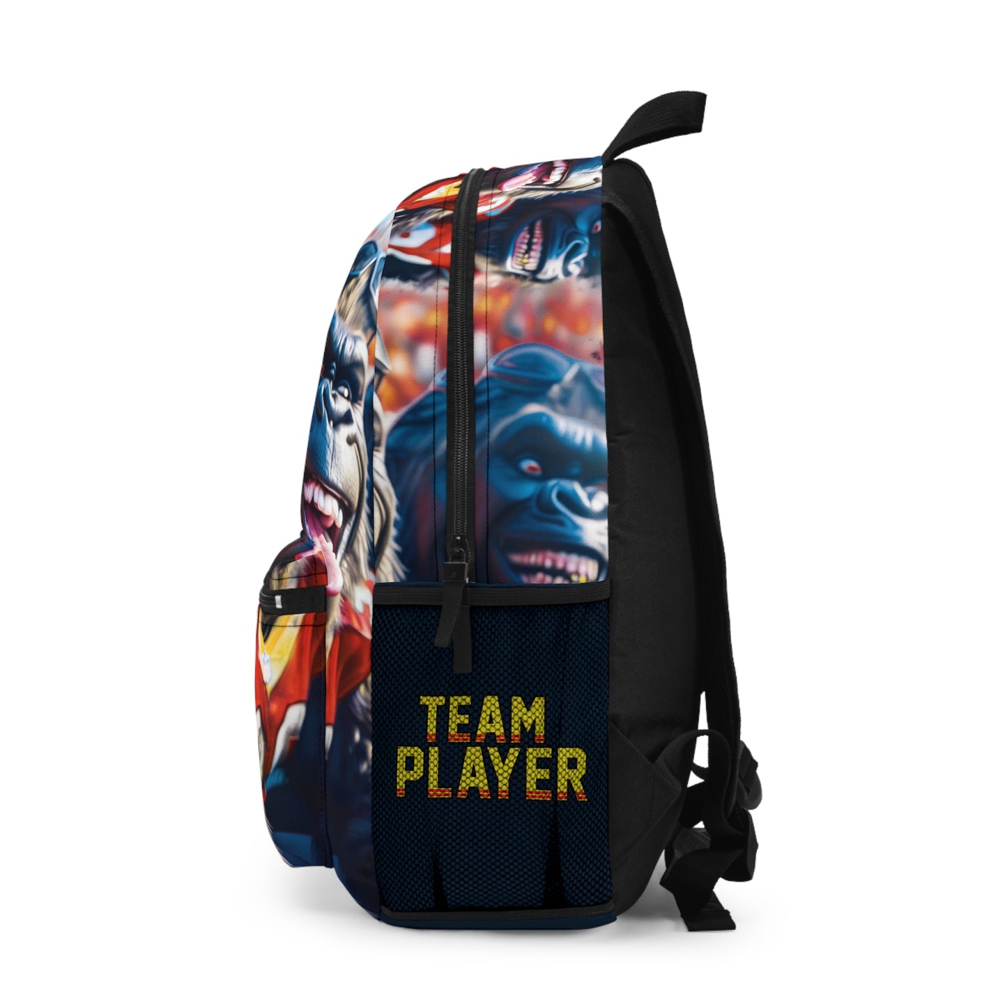 Football 'Team Player' Backpack Featuring Silly Gorilla Football Players and Peyton Manning Quote