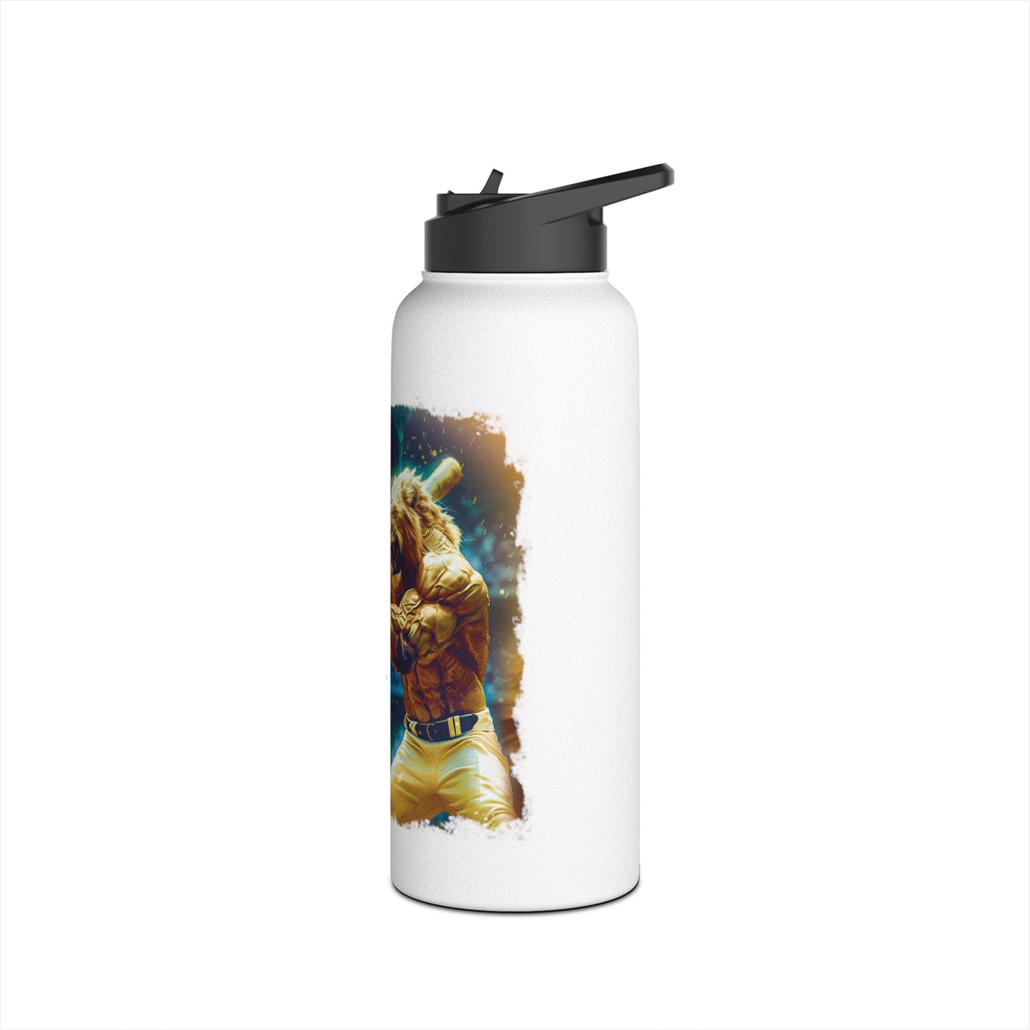 Golden Glove Lion - Stainless Steel Water Bottle, Standard Lid