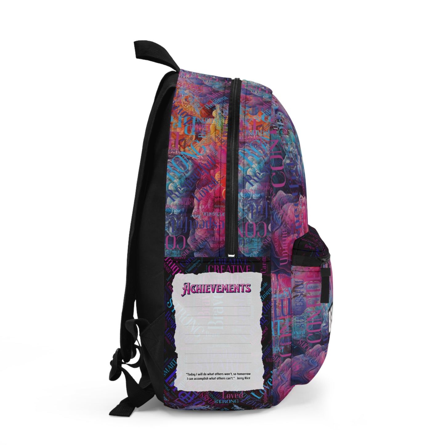 Write & Wear "Believe" Backpack, Personalized Achievements Space, back to school, personalized backpack, custom bag, daughter gift