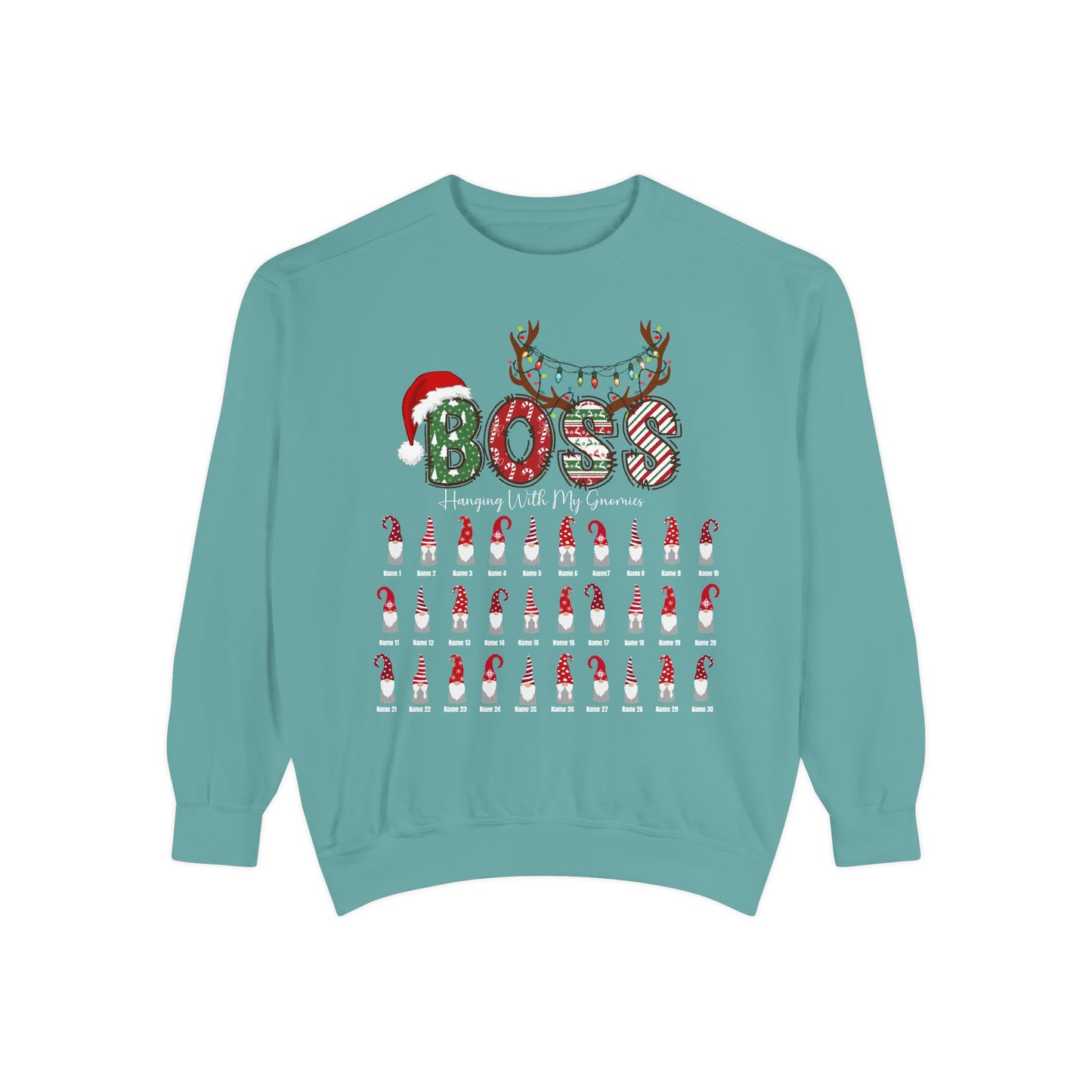 Custom Boss Christmas Sweatshirt Gift (Add team names)