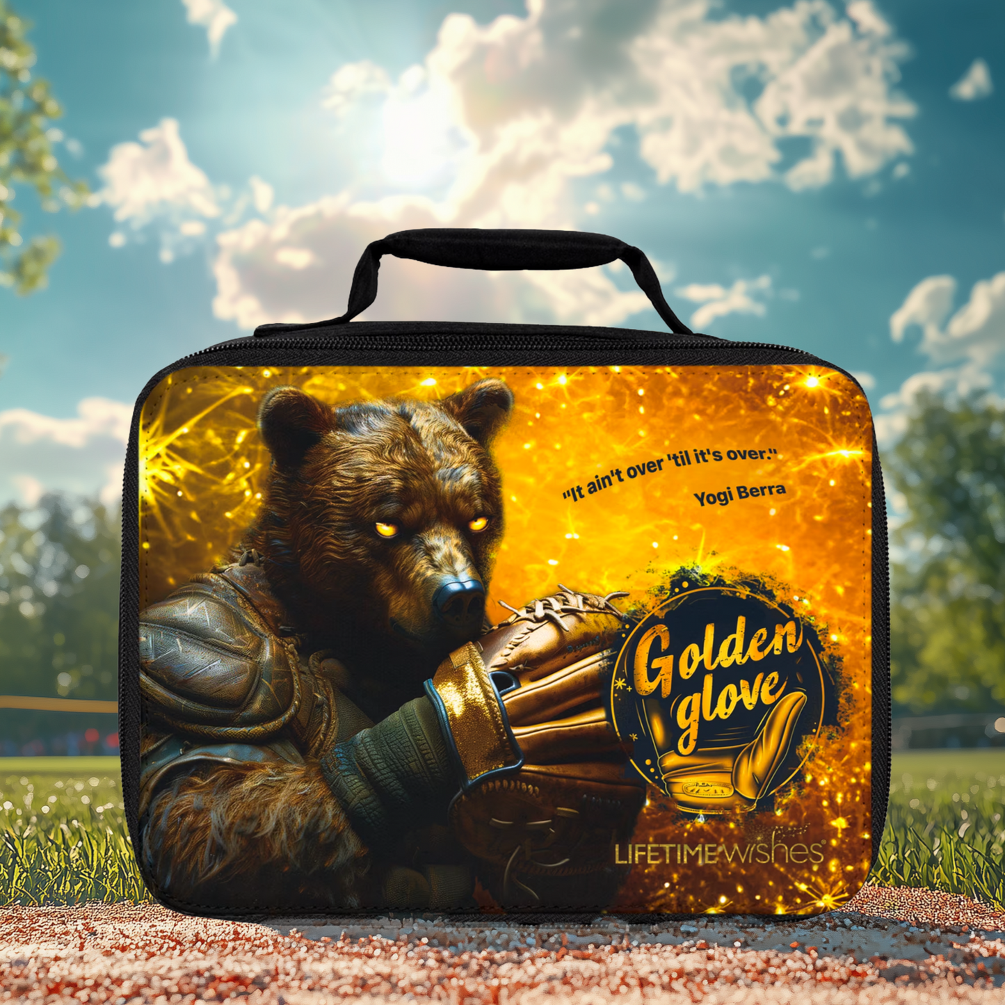 Baseball Golden Glove Lunch Bag by Lifetime Wishes - baseball gift, lunch box, baseball bag, baseball lunch bag, lunch bag, youth baseball, baseball gear, insulated bag, kids lunch bag, sports lunch bag, baseball life